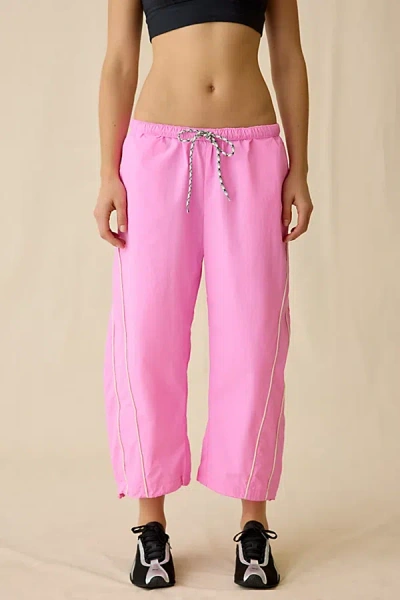 Bdg Fast Track Low-rise Cropped Nylon Pants In Pink, Women's At Urban Outfitters