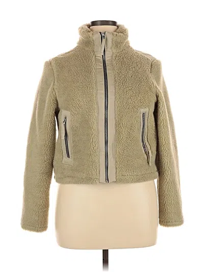 Pre-owned Bdg Faux Fur Jacket In Gold