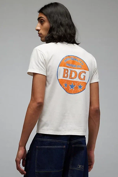 Bdg Gas Station Tee In Cream, Men's At Urban Outfitters