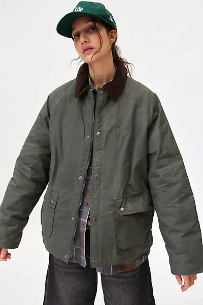 Bdg George Waxed Barn Jacket In Dark Grey, Women's At Urban Outfitters