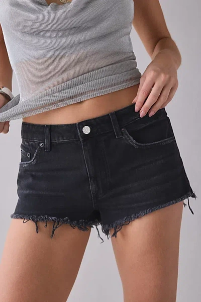 Bdg Georgie Denim Cutoff Short In Black, Women's At Urban Outfitters In Blue