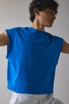 Bdg Grayson Solid Cutoff Muscle Tank Top In Sapphire, Men's At Urban Outfitters In Blue