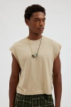 Bdg Grayson Solid Cutoff Muscle Tee In Tan, Men's At Urban Outfitters