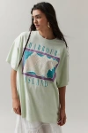BDG HARBOUR ISLAND SHELL T-SHIRT DRESS IN LIGHT BLUE, WOMEN'S AT URBAN OUTFITTERS
