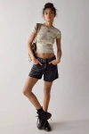 Bdg Indie Mid-rise Denim Short In Black, Women's At Urban Outfitters