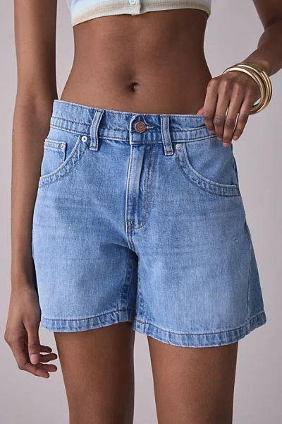 Bdg Indie Mid-rise Denim Short In Light Blue, Women's At Urban Outfitters In Multi