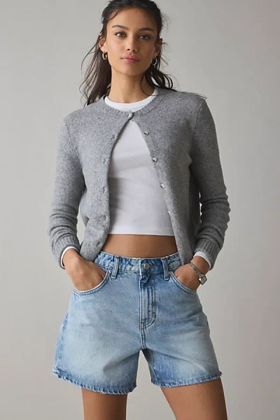Bdg Indie Mid-rise Denim Short In Angel, Women's At Urban Outfitters