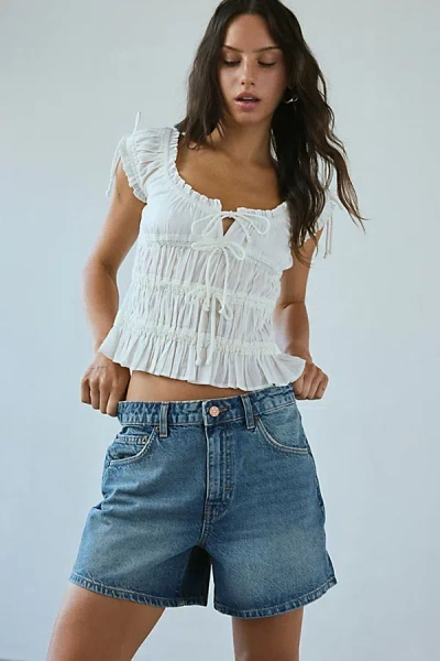 Bdg Indie Mid-rise Denim Short In Edith, Women's At Urban Outfitters