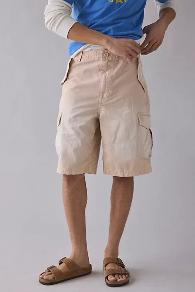 Bdg Jacob Ripstop Cotton Cargo Short In Beige, Men's At Urban Outfitters In Sand