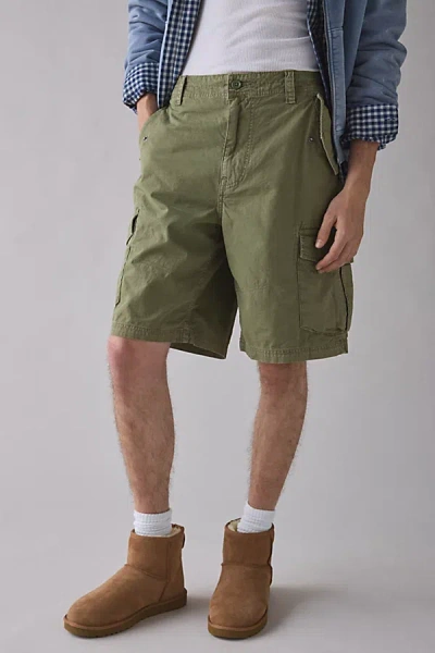 Bdg Jacob Ripstop Cotton Cargo Short In Olive, Men's At Urban Outfitters In Green