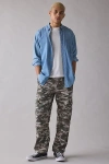 Bdg Jacob Twill Cargo Pant In Camo, Men's At Urban Outfitters In Black