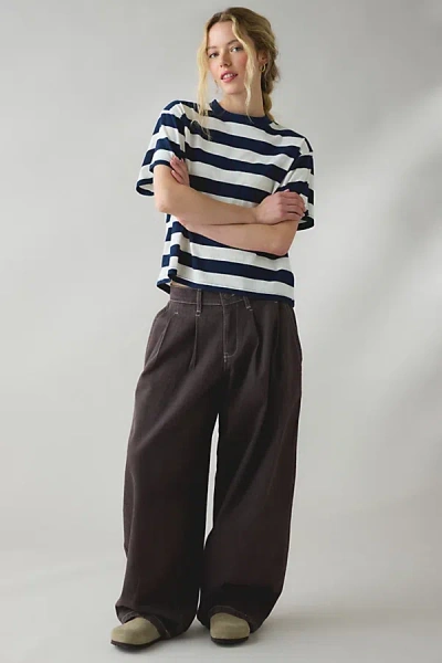 Bdg Jax Pleated Cocoon Low-rise Jean In Brown, Women's At Urban Outfitters