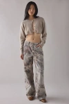 Bdg Jaya Camo Print Baggy Boyfriend Pant In Neutral, Women's At Urban Outfitters In Neutral