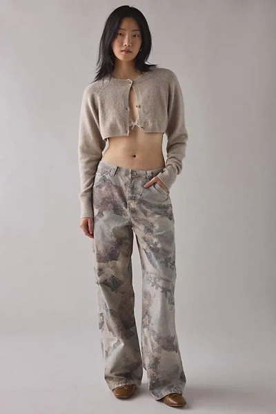 Bdg Jaya Camo Print Baggy Boyfriend Pant In Neutral, Women's At Urban Outfitters