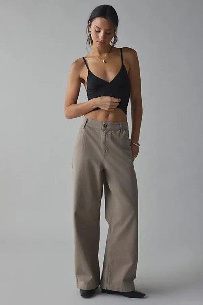 Bdg Jaya Chino Baggy Boyfriend Pant In Stone, Women's At Urban Outfitters