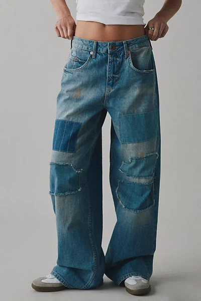 Bdg Jaya Patchwork Baggy Boyfriend Jean In Patchwork, Women's At Urban Outfitters