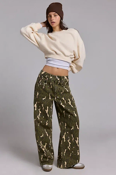 Bdg Jaya Printed Baggy Boyfriend Jean In Animal Camo, Women's At Urban Outfitters In Brown