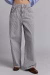 Bdg Jaya Printed Baggy Boyfriend Jean In Grey Stripe, Women's At Urban Outfitters In Grey Stripe