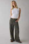 Bdg Jaya Printed Baggy Boyfriend Jean In Overdye Camo, Women's At Urban Outfitters