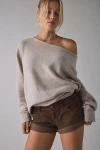 Bdg Jenni Corduroy Low-rise Micro Short In Brown, Women's At Urban Outfitters In Brown