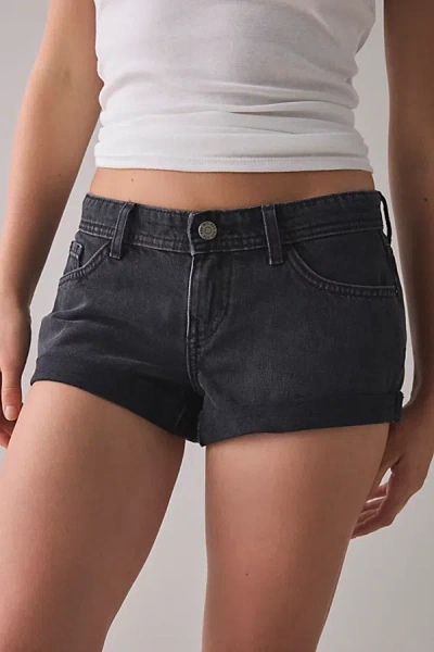 Bdg Jenni Low-rise Denim Micro Short In Black Wash, Women's At Urban Outfitters