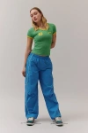 Bdg Jess Nylon Straight Leg Track Pant In Turquoise, Women's At Urban Outfitters