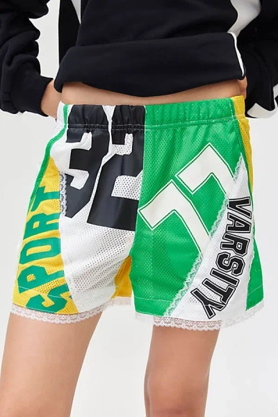 Bdg Jess Spliced Short In Green, Women's At Urban Outfitters