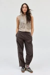 Bdg Jess Nylon Track Pant In Brown, Women's At Urban Outfitters