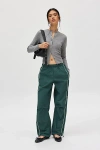 Bdg Jess Nylon Track Pant In Dark Green, Women's At Urban Outfitters