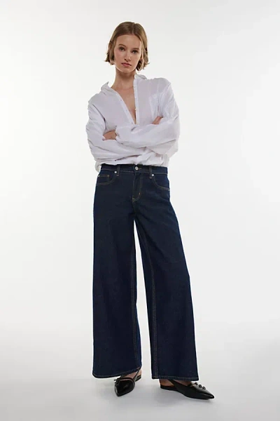 Bdg Joey Full Length Wide Leg Jean In Rinsed Denim, Women's At Urban Outfitters