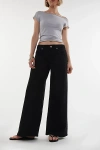 Bdg Joey Full Length Wide Leg Jean In Light Grey, Women's At Urban Outfitters In Washed Black
