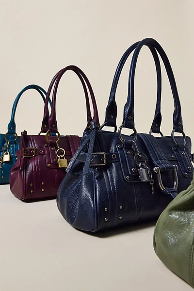 Bdg Karlie Lock Shoulder Bag In Navy, Women's At Urban Outfitters In Blue