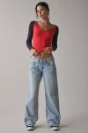 Bdg Kayla Bandana Low-rise Jean In Light Blue, Women's At Urban Outfitters In Light Blue