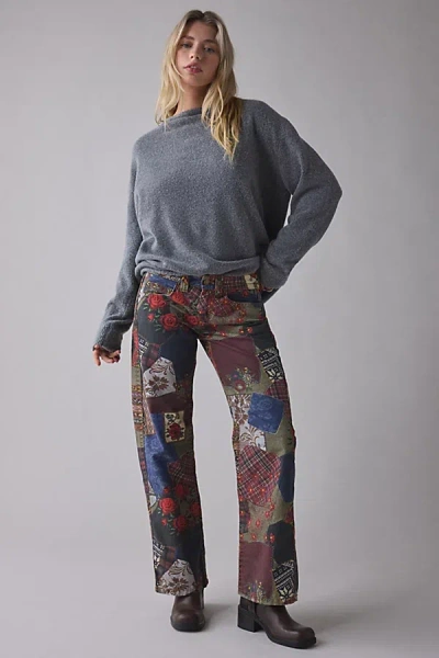 Bdg Kayla Cotton Canvas Low-rise Pant In Red, Women's At Urban Outfitters In Multi
