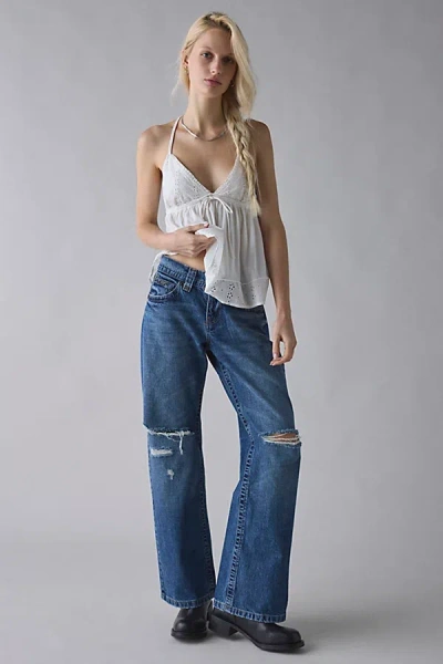 Bdg Kayla Destructed Low-rise Jean In Indigo, Women's At Urban Outfitters