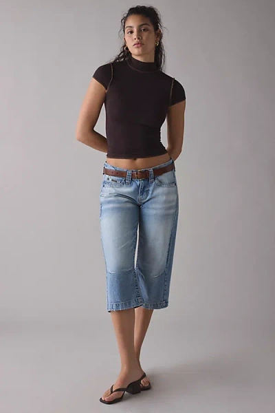 Bdg Kayla Low-rise Capri Jean In Light Blue, Women's At Urban Outfitters