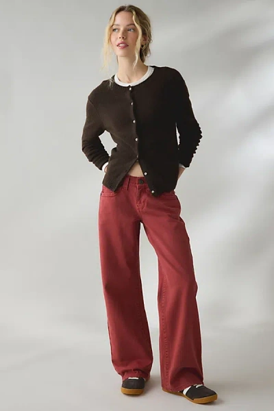 Bdg Kayla Low-rise Jean In Washed Red, Women's At Urban Outfitters