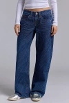 Bdg Kayla Printed Low-rise Jean In Denim Stripe, Women's At Urban Outfitters
