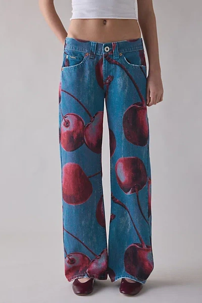 Bdg Kayla Printed Low-rise Jean In Printed Cherries, Women's At Urban Outfitters