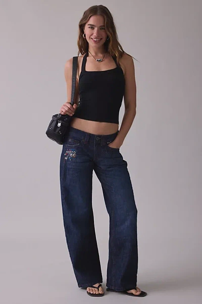 Bdg Kayla Ultimate Embellished Low-rise Jeans In Tinted Denim, Women's At Urban Outfitters In Blue