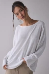 Bdg Kurt Off-the-shoulder Long Sleeve Tee In White, Women's At Urban Outfitters