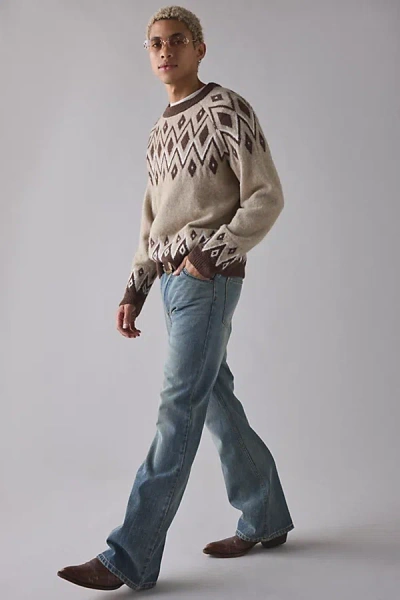 Bdg Lenny Flare Leg Jean In Cat Scratch, Men's At Urban Outfitters In Blue