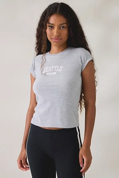 Bdg Local Graphic Short Sleeve Spill The Tee In Seattle, Women's At Urban Outfitters In Gray