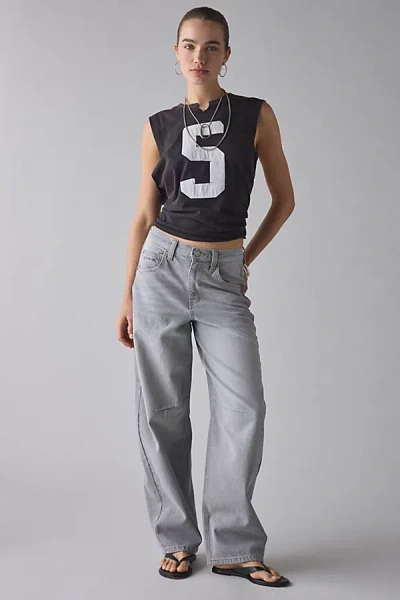 Bdg Logan Buckle Baggy Barrel Jean In Spring Grey, Women's At Urban Outfitters