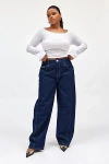 Bdg Logan Buckle Baggy Barrel Jean In Rinsed Denim, Women's At Urban Outfitters