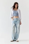 Bdg Logan Buckle Baggy Barrel Jean In Vintage Denim Light, Women's At Urban Outfitters