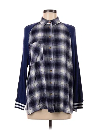 Pre-owned Bdg Long Sleeve Blouse In Blue