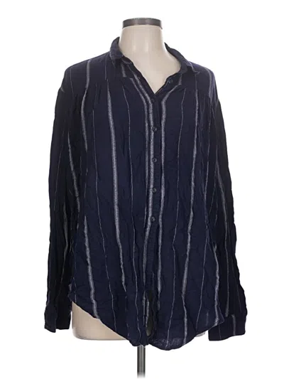 Pre-owned Bdg Long Sleeve Blouse In Blue