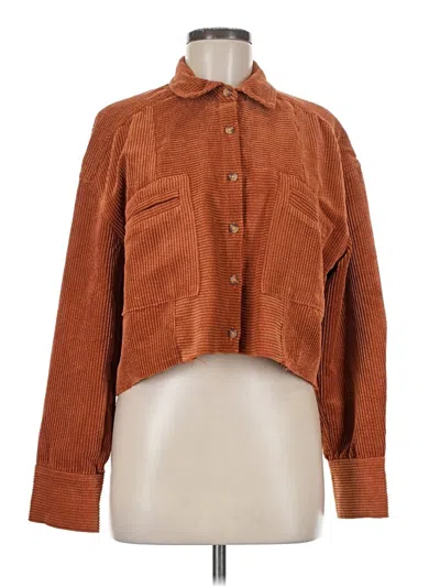Pre-owned Bdg Long Sleeve Blouse In Brown