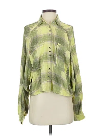 Pre-owned Bdg Long Sleeve Blouse In Green